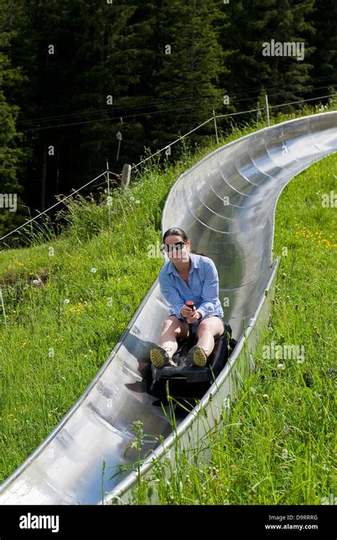 Switzerland, Lucerne canton, Pilatus, summer toboggan run Stock Photo - Alamy