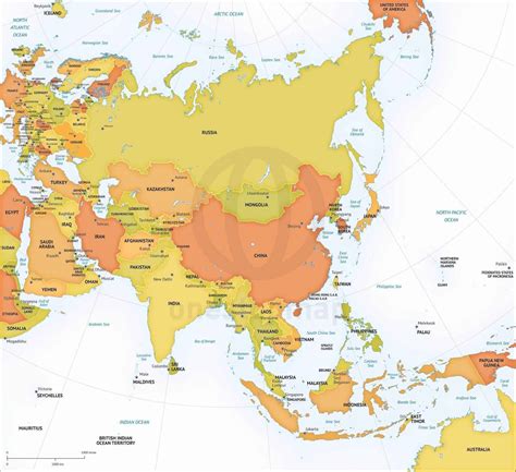 Free Printable Map Of Asia With Countries