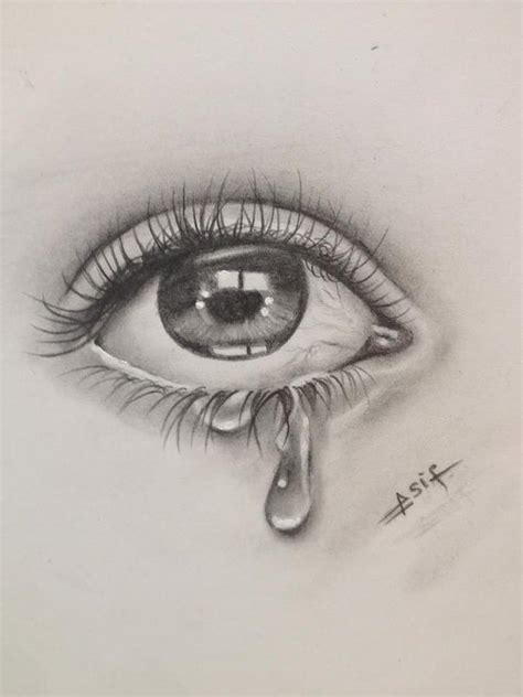 Tears Drawing by Asif Rehman - Pixels