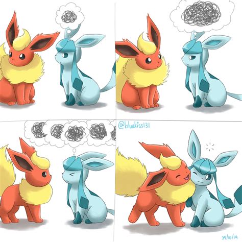 Flareon x Glaceon by Bluekiss131 on DeviantArt