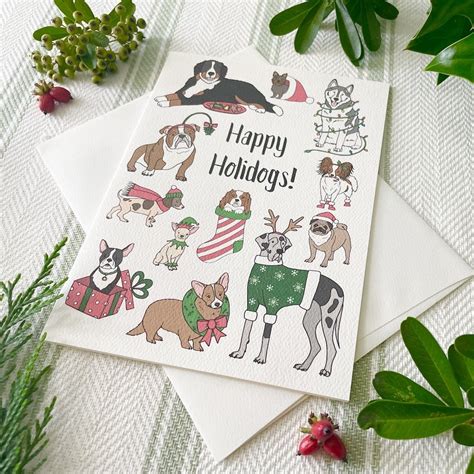 Dog Christmas Greeting Card — Amy Richards Illustration