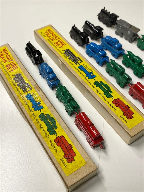 Vintage Miniature Metal Train Set Made in Japan 2 Sets W/ Box - Etsy