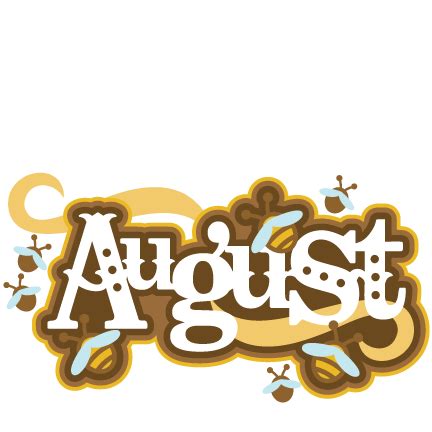 months of the year august - Clip Art Library