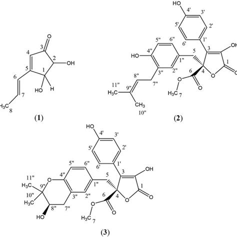 Chemical structure of terrein (1), butyrolactone I (2), and... | Download Scientific Diagram