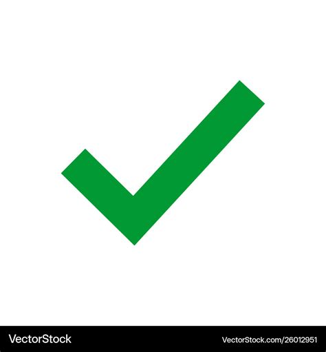 Green check mark icon tick symbol in color Vector Image