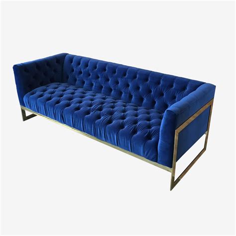 Blue Velvet Sofa - hausmodern - beautiful modern and mid-century modern furniture