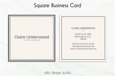 9+ Square Business Card Templates - AI,Apple Pages,Ms Word | Design Trends - Premium PSD, Vector ...