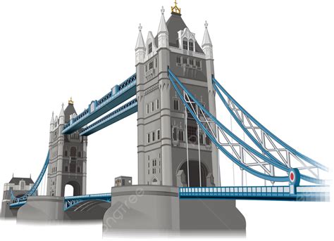 Tower Bridge London Vector Design Images, Tower Of London Bridge Vector Illustration, Landmark ...