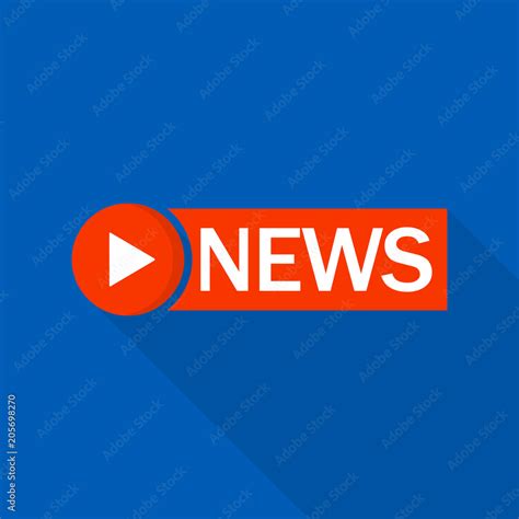 Red news logo. Flat illustration of red news vector logo for web design Stock Vector | Adobe Stock