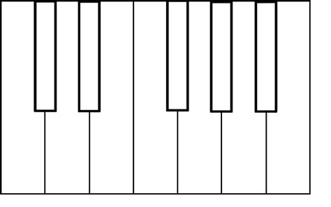 Free Printable Blank Piano Keyboard Template - Printable Templates Free