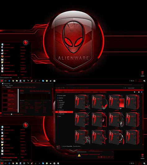 Alien Dark Red for Windows 10 - Enable Windows Theme Customization