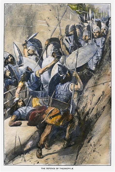 Battle Of Thermopylae #1 Drawing by Granger - Fine Art America