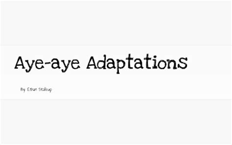 Aye-aye Adaptations by Ethan Stallcup on Prezi