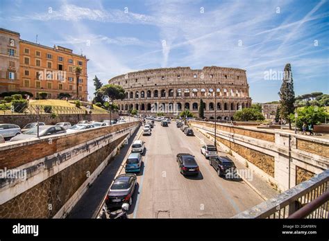 Rome, Italy - Juny, 2021: Colosseum in Rome, Italy. Ancient Roman ...