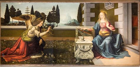 Da Vinci, Annunciation, ca 1472-75, Uffizi Museum, Florence, Ita - Dave ...