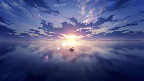 Anime Scenery Sunset 4k 112 Wallpaper Pc Desktop | Images and Photos finder