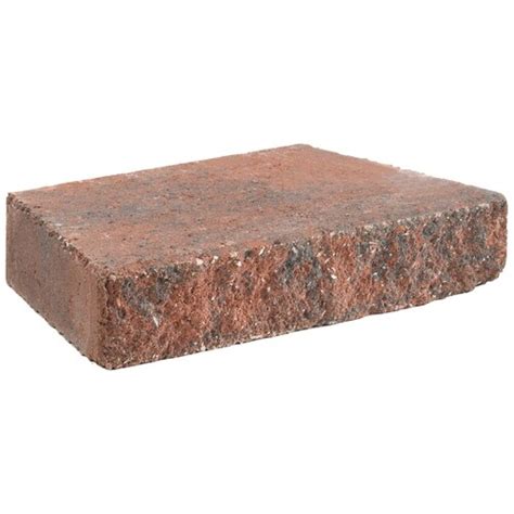 Anchor Block Red/Charcoal Hudson Retaining Wall Cap (Common: 12-in x 2-in; Actual: 11.6-in x 2 ...