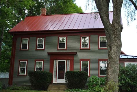 color scheme red metal roof house color combinations - Georgina Wu