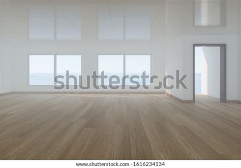 Empty Room Wooden Floor Out Window Stock Illustration 1616234134 ...