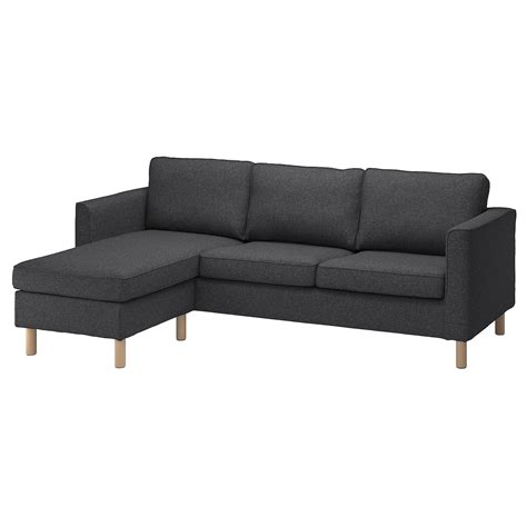 PÄRUP sofa with chaise, Gunnared dark gray - IKEA