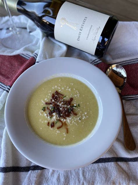 CHARDONNAY PAIRING - CROOKNECK SQUASH SOUP WITH PARMESAN AND CRISPY ...