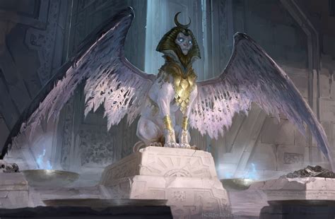 Download Sphinx Wings Fantasy Creature HD Wallpaper by Irina Kuzmina