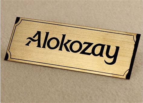 Customized Etched Logo Metal Label For Furniture Manufacturers & Factory & Maker - Buy Etched ...