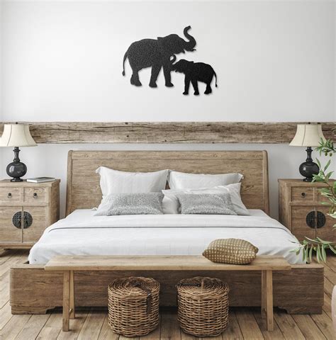 Elephant Metal Wall Art Metal Elephant Decor Living Room - Etsy