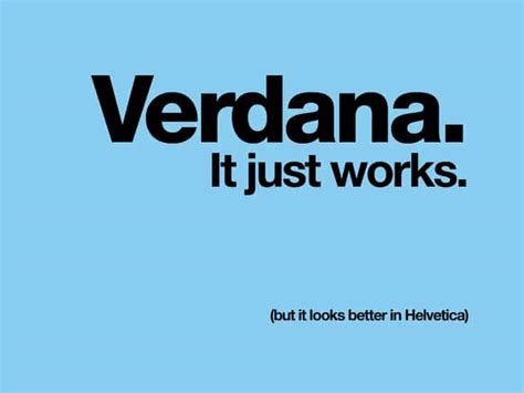 Verdana Font