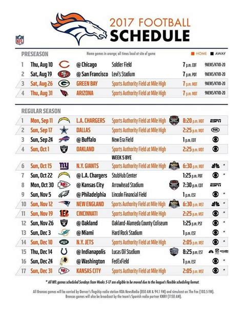 Broncos 2024 Schedule Printable