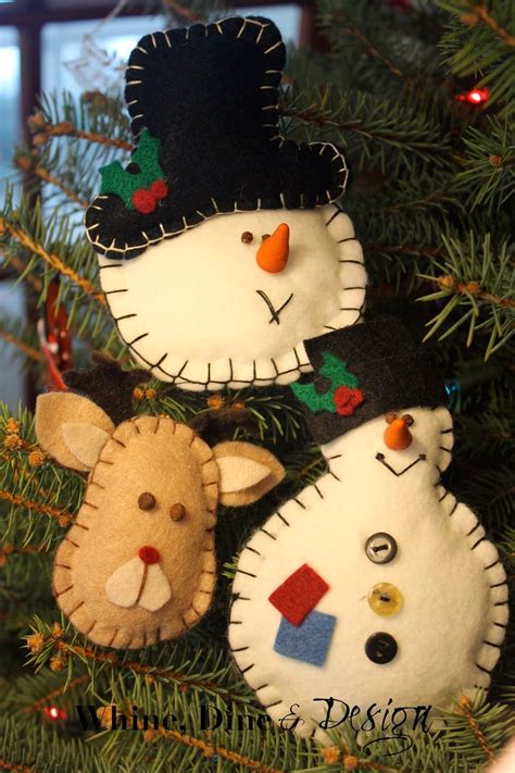 Whine, Dine and Design: Timeless Felt Christmas Ornaments