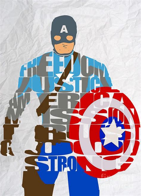 Captain America Inspirational Power and Strength Through Words by Marvin Blaine | Captain ...