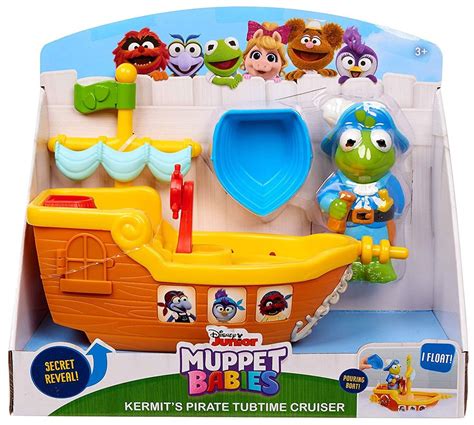 Disney Junior Muppet Babies Kermits Pirate Tubtime Cruiser 2.5 Bath Toy Just Play - ToyWiz