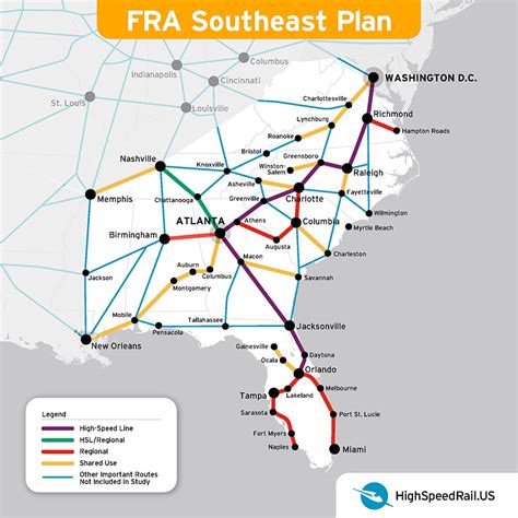 Southeast Rail Plan | High Speed Rail Alliance