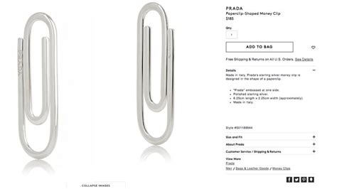 Prada is selling a paper clip for $185, and people aren’t taking it ...