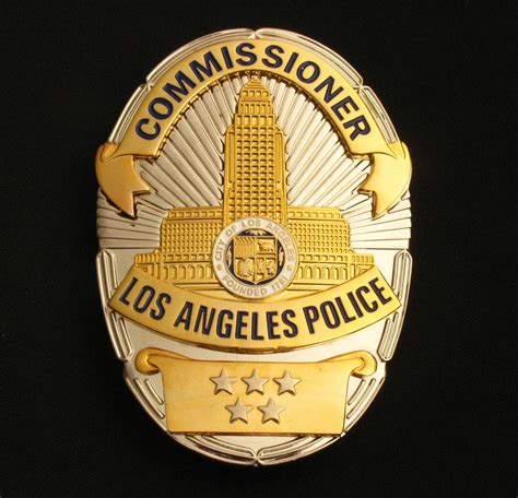 LAPD Los Angeles Police Commissioner Badge Solid Copper Replica Movie – Coin Souvenir