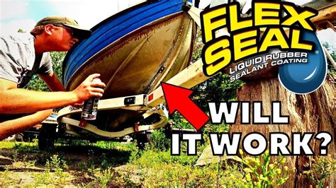 Flex Seal Boat Repair! Does It Actually Work? - As Seen On TV - YouTube