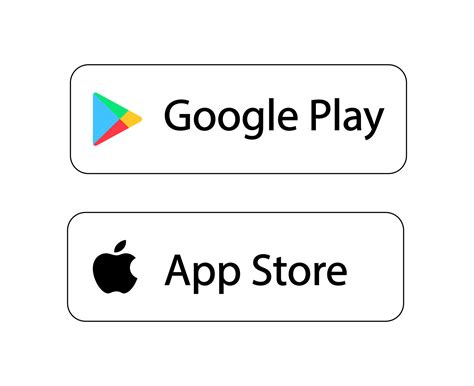 Google Play, Apple Store logo, icon, button. 16290534 Vector Art at Vecteezy