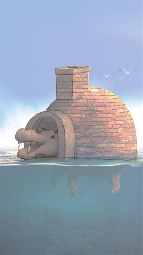 Realistified Hippo Drawing : r/photoshop