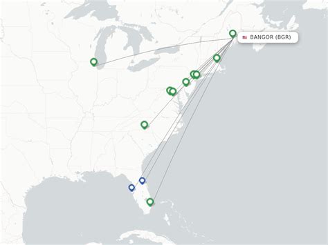 Direct (non-stop) flights from Bangor (BGR) - FlightsFrom.com