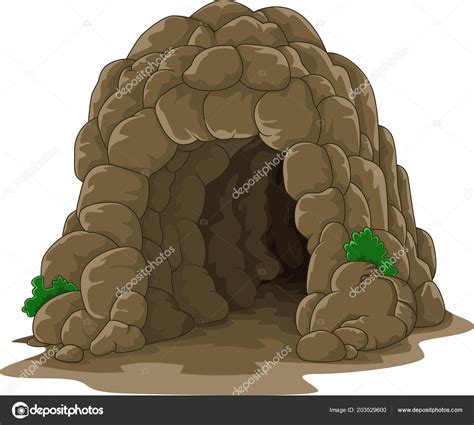 Cartoon Cave Isolated White Background Stock Vector Image by ©tigatelu ...