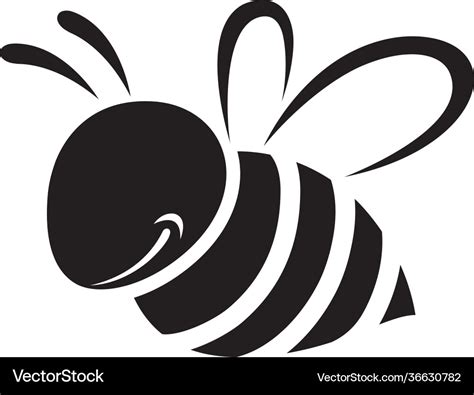 Creative bee black insect abstract logo Royalty Free Vector