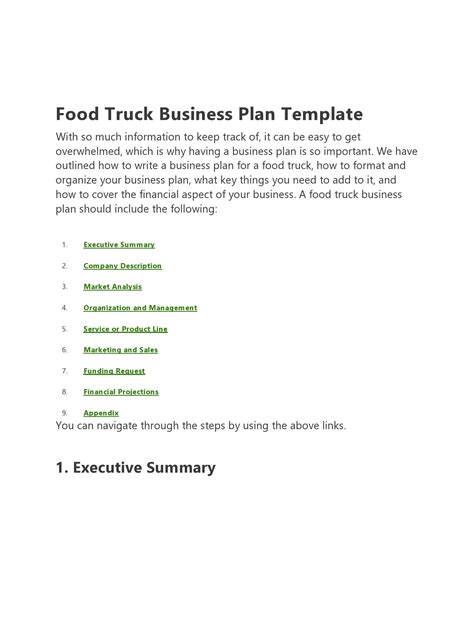 29 Proven Food Truck Business Plans (PDF, Word) - TemplateArchive