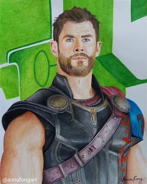 Anna Fong Art - Water colour and pencil drawing of Chris...