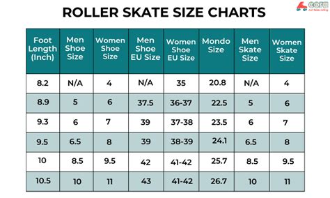 Roller Skate Size Charts - Guide to Get the Right Skates Size