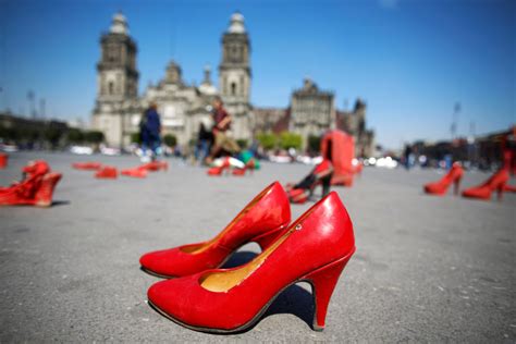 This artist’s red shoes stand in for all the women lost to violence | PBS NewsHour