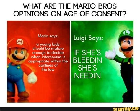 Dark mario and luigi memes - WHAT ARE THE MARIO BROS OPINIONS ON AGE OF CONSENT? Mario says ...