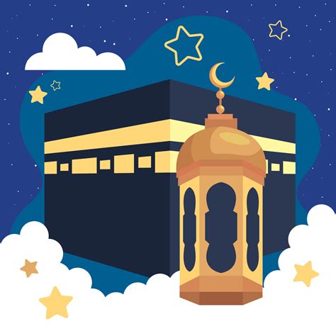 mecca and golden lamp 10479188 Vector Art at Vecteezy