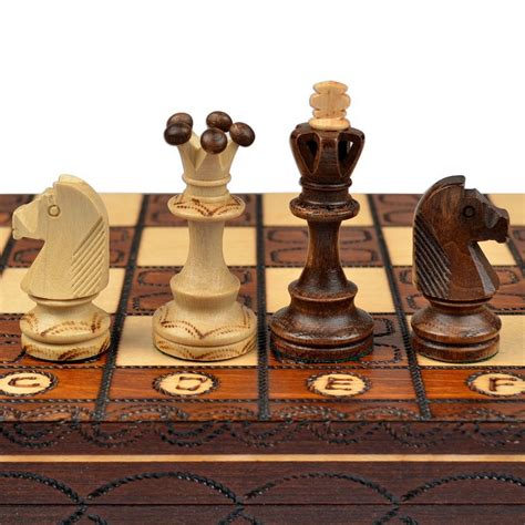 Handmade European Wooden Chess Set with 16 inch Board and Hand Carved Chess Pieces - Walmart.com