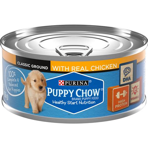 Purina Puppy Chow Wet Canned Puppy Dog Food with Real Chicken 5.5oz ...